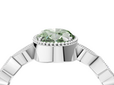 White gold Fancy Green Oval  Cut Diamond Milgrain Marquise Band with Prong Setting_7