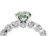 White gold Fancy Green Oval Cut Diamond Side Stone Engagement Ring with Four-Prong Setting_34
