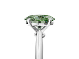 White gold Fancy Green Oval Cut Diamond Solitaire Engagement Ring with Classic Band and Four-Prong Setting_104