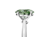 White gold Fancy Green Oval Cut Diamond Solitaire Engagement Ring with Classic Band and Four-Prong Setting_17