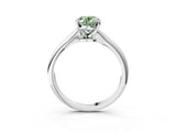 White gold Fancy Green Oval Cut Diamond Solitaire Engagement Ring with Classic Band and Four-Prong Setting_51