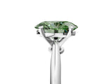White gold Fancy Green Oval Cut Diamond Solitaire Engagement Ring with Classic Band and Four-Prong Setting_53