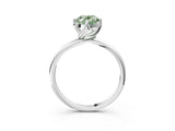 White gold Fancy Green Oval Cut Diamond Solitaire Engagement Ring with Four-Prong Setting and Classic Band_23
