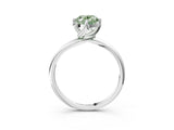 White gold Fancy Green Oval Cut Diamond Solitaire Engagement Ring with Four-Prong Setting and Classic Band_48