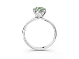 White gold Fancy Green Oval Cut Diamond Solitaire Engagement Ring with Four-Prong Setting and Classic Band_60