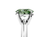 White gold Fancy Green Oval Cut Diamond Solitaire Engagement Ring with Round Band and Four-Prong Setting_212