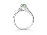 White gold Fancy Green Oval Cut Solitaire Diamond Ring with Six-Prong Setting and Classic Band_40