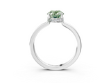 White gold Fancy Green Oval  Cut Solitaire Engagement Ring with Four-Prong Setting on a Classic Band_23