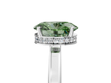 White gold Fancy Green Oval  Cut Solitaire Engagement Ring with Four-Prong Setting on a Classic Band_24