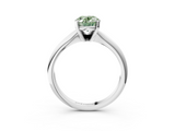 White gold Fancy Green Oval  Cut Solitaire Ring with Four-Prong Setting on a Classic Band_31