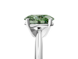 White gold Fancy Green Oval  Cut Solitaire Ring with Four-Prong Setting on a Classic Band_33
