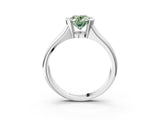 White gold Fancy Green Oval Cut Solitaire Tension Set Diamond Ring with Split Shank Band_15