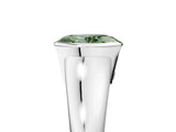 White gold Fancy Green Oval Cut Solitaire Tension Set Diamond Ring with Split Shank Band_17