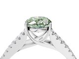 White gold Fancy Green Oval  Cut Split Shank Pave Diamond Engagement Ring with Four-Prong Setting_28