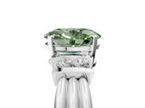 White gold Fancy Green Oval  Cut Three-Stone Channel Set Ring with Bar Prongs_69