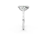 White gold Fancy Green Oval  Diamond Cluster Halo Solitaire with Four-Prong Setting_108