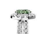White gold Fancy Green Oval  Halo Diamond Split Shank Engagement Ring with Prong Setting_50