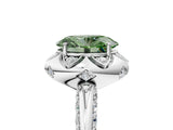 White gold Fancy Green Oval  Halo Split Shank Pave Diamond Ring with Petal Prong Setting_37