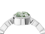 White gold Fancy Green Oval  Milgrain Marquise Diamond Twist Band Ring_66