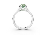 White gold Fancy Green Oval  Solitaire Bezel-Set Diamond Ring with Channel-Set Band_40