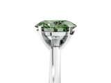 White gold Fancy Green Oval  Solitaire Diamond Engagement Ring with Four-Prong Setting on a Classic Band_8