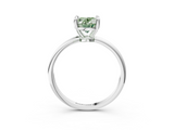 White gold Fancy Green Oval  Solitaire Diamond Ring with 4-Prong Setting on a Classic Band_6
