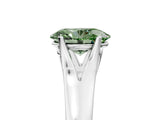 White gold Fancy Green Oval  Solitaire Diamond Ring with Cathedral Band and Four-Prong Setting_72
