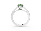 White gold Fancy Green Oval  Solitaire Diamond Ring with Four-Prong Setting and Classic Band_6