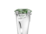 White gold Fancy Green Oval  Solitaire Diamond Ring with Six-Prong Cathedral Setting_37