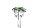 White gold Fancy Green Oval  Solitaire Diamond Ring with Split Shank and Four-Prong Setting_25