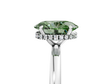 White gold Fancy Green Oval  Solitaire Engagement Ring with Cathedral Band and Four-Prong Setting_26