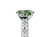 White gold Fancy Green Oval  Solitaire Floral Milgrain Engagement Ring_36