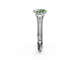 White gold Fancy Green Oval  Solitaire Pave Split Shank Engagement Ring with Six-Prong Setting_39