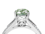 White gold Fancy Green Oval  Solitaire Pave Split Shank Engagement Ring with Six-Prong Setting_41
