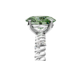 White gold Fancy Green Oval  Solitaire Twisted Band Prong Set Engagement Ring_90
