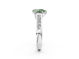 White gold Fancy Green Pear  Brilliant Channel-Set Solitaire Ring with Four-Prong Setting_22