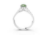 White gold Fancy Green Pear  Brilliant Channel-Set Solitaire Ring with Four-Prong Setting_23
