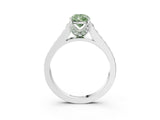White gold Fancy Green Pear  Brilliant Cut Diamond Engagement Ring with Pavé Band and Four-Prong Setting_52