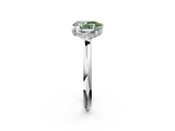 White gold Fancy Green Pear  Brilliant Solitaire Engagement Ring with Six-Prong Setting and Classic Band_22