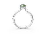 White gold Fancy Green Pear  Brilliant Solitaire Engagement Ring with Six-Prong Setting and Classic Band_23