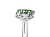 White gold Fancy Green Pear  Brilliant Solitaire Engagement Ring with Six-Prong Setting and Classic Band_25