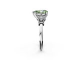 White gold Fancy Green Pear  Brilliant Solitaire with Pave Band and Four-Prong Setting_22