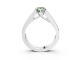 White gold Fancy Green Pear Cut Cut Channel Set Solitaire Ring with Four-Prong Setting_15