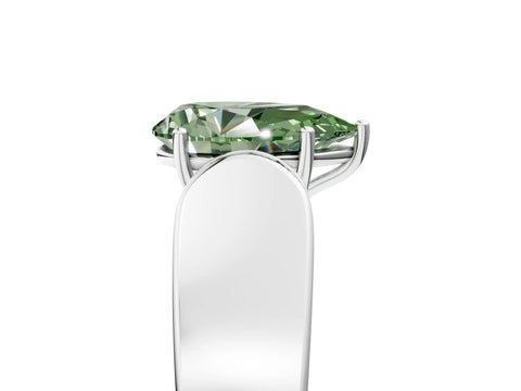 White gold Fancy Green Pear Cut Cut Diamond Channel Set Solitaire Ring with Four-Prong Setting_41