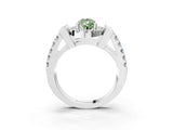 White gold Fancy Green Pear Cut Cut Halo Split Shank Prong Set Ring_3