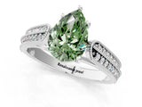 White gold Fancy Green Pear Cut Cut Pave Split Shank Engagement Ring with Four-Prong Setting_13
