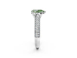 White gold Fancy Green Pear Cut Cut Pave Split Shank Engagement Ring with Four-Prong Setting_14