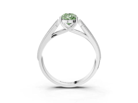 White gold Fancy Green Pear Cut Cut Pave Split Shank Engagement Ring with Four-Prong Setting_15