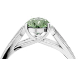 White gold Fancy Green Pear Cut Cut Pave Split Shank Engagement Ring with Four-Prong Setting_16