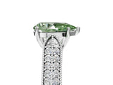 White gold Fancy Green Pear Cut Cut Pave Split Shank Engagement Ring with Four-Prong Setting_17